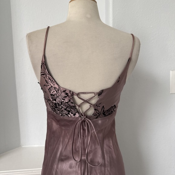 Vtg Rampage Dress Womens 5 Satin Lace Babydoll Whimsigoth Hoco Y2K 90s USA - Picture 7 of 15